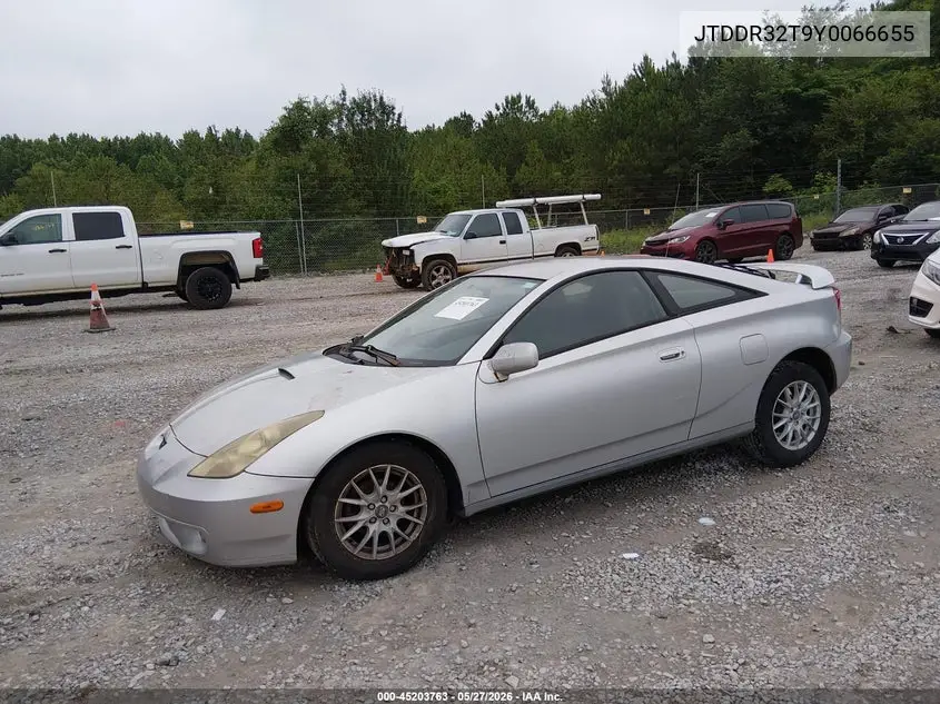 2000 Toyota Celica Gt VIN: JTDDR32T9Y0066655 Lot: 45203763