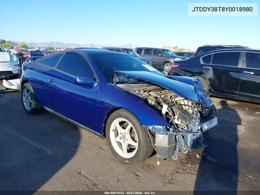 2000 Toyota Celica Gts VIN: JTDDY38T8Y0018980 Lot: 45210153