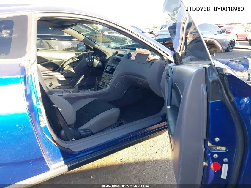 2000 Toyota Celica Gts VIN: JTDDY38T8Y0018980 Lot: 45210153