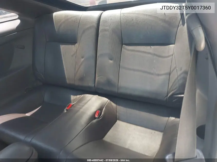 2000 Toyota Celica Gts VIN: JTDDY32T5Y0017360 Lot: 45597442