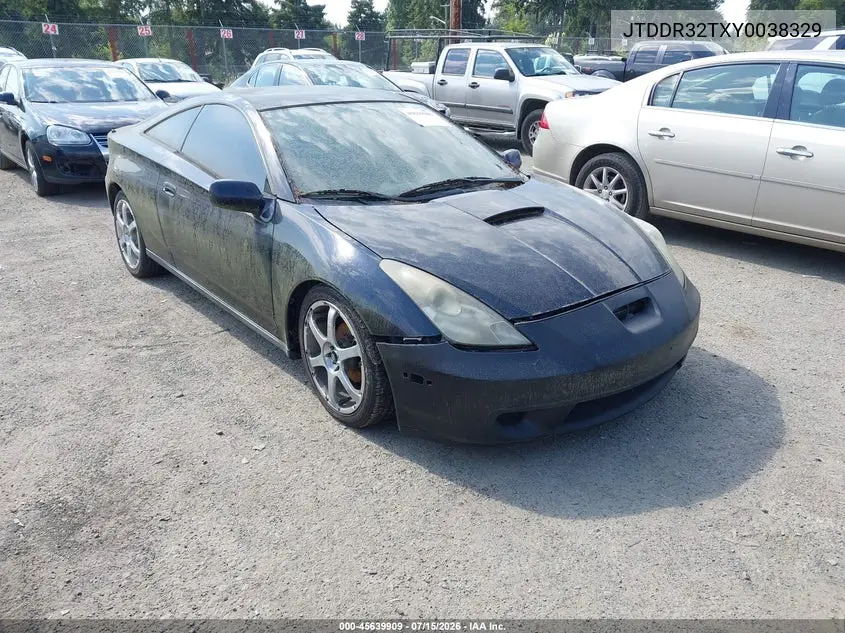 2000 Toyota Celica Gt VIN: JTDDR32TXY0038329 Lot: 45639909