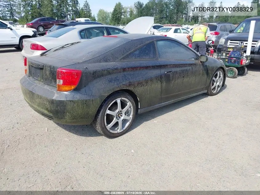 2000 Toyota Celica Gt VIN: JTDDR32TXY0038329 Lot: 45639909