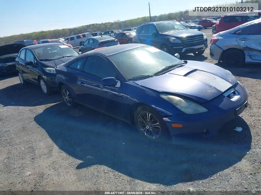 2001 Toyota Celica Gt VIN: JTDDR32T010103212 Lot: 44771407