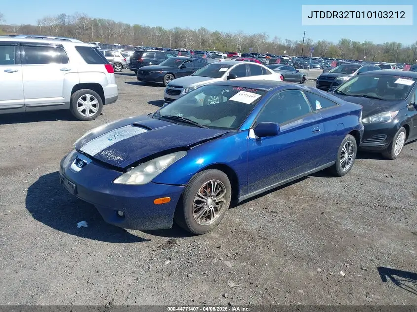 2001 Toyota Celica Gt VIN: JTDDR32T010103212 Lot: 44771407