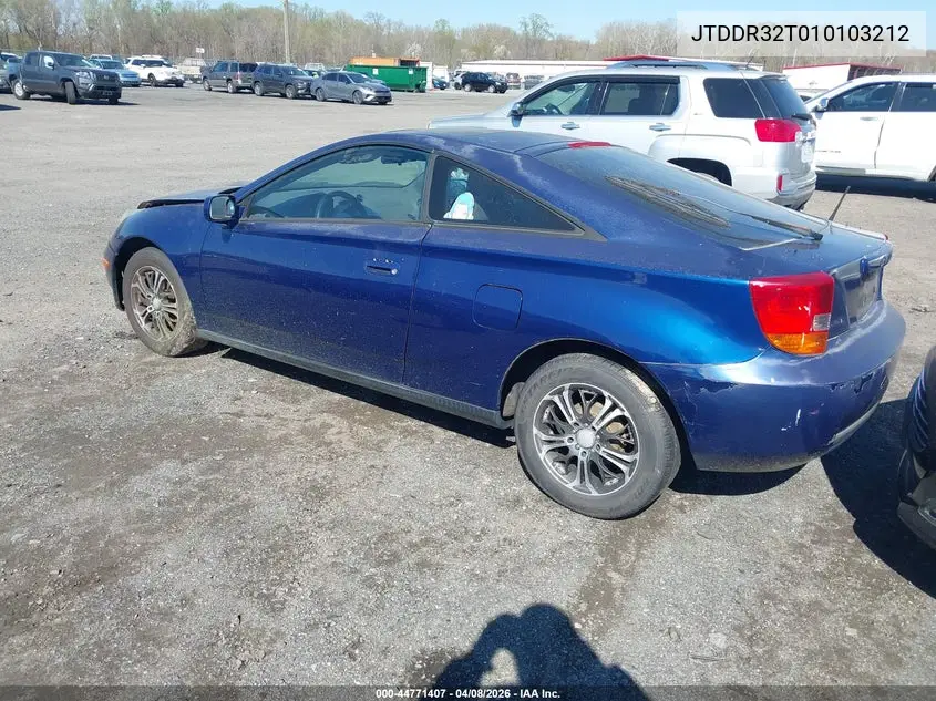 2001 Toyota Celica Gt VIN: JTDDR32T010103212 Lot: 44771407
