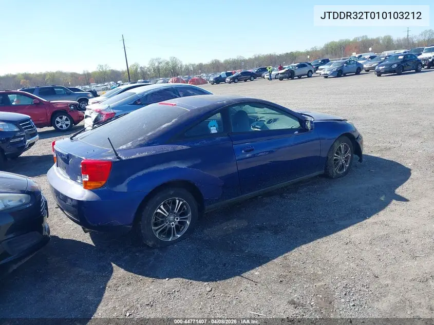2001 Toyota Celica Gt VIN: JTDDR32T010103212 Lot: 44771407