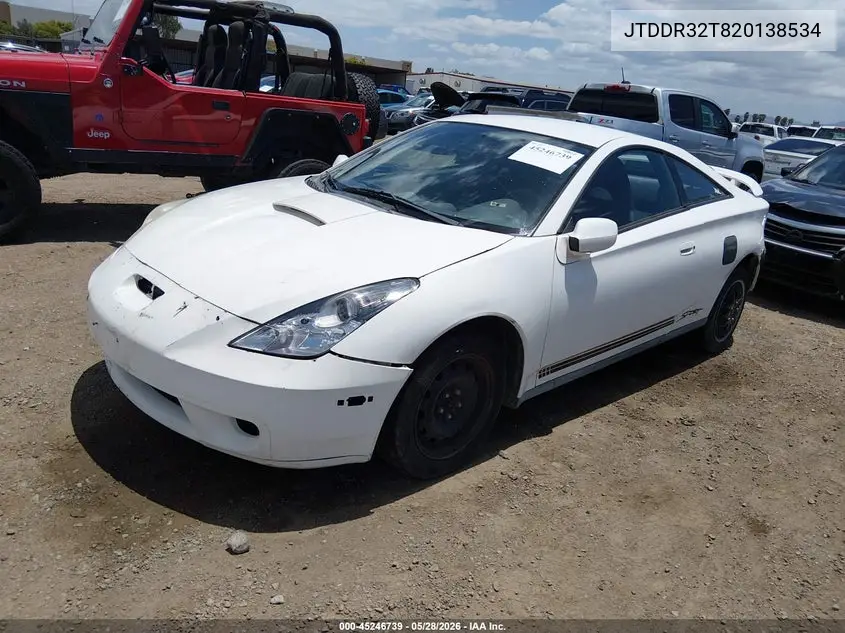 2002 Toyota Celica Gt VIN: JTDDR32T820138534 Lot: 45246739