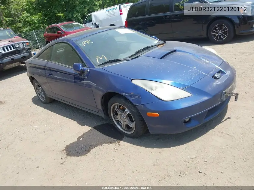 2002 Toyota Celica Gt VIN: JTDDR32T220120112 Lot: 45284477