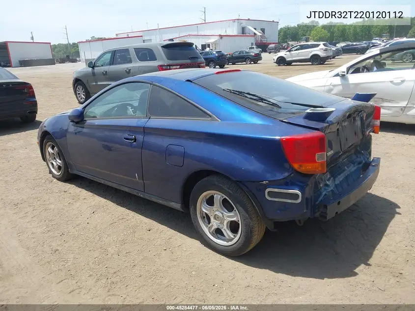 2002 Toyota Celica Gt VIN: JTDDR32T220120112 Lot: 45284477