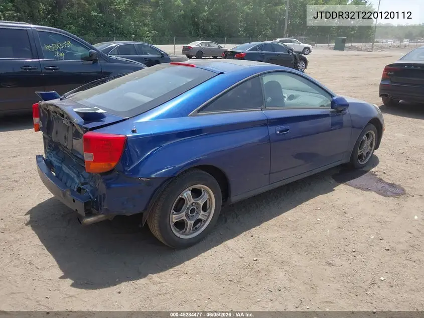 2002 Toyota Celica Gt VIN: JTDDR32T220120112 Lot: 45284477