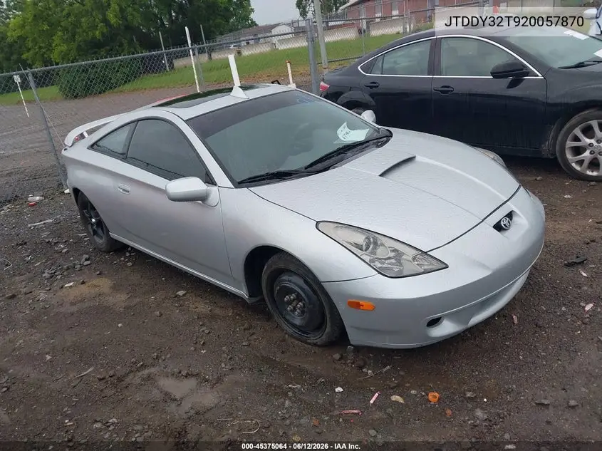 2002 Toyota Celica Gts VIN: JTDDY32T920057870 Lot: 45375064