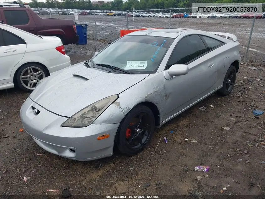 2002 Toyota Celica Gts VIN: JTDDY32T920057870 Lot: 45375064