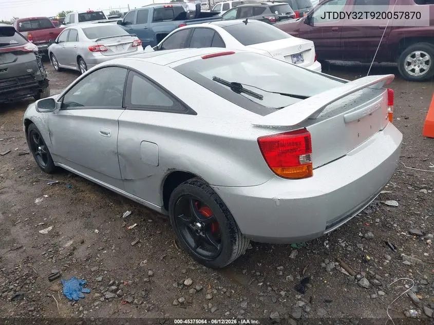 2002 Toyota Celica Gts VIN: JTDDY32T920057870 Lot: 45375064