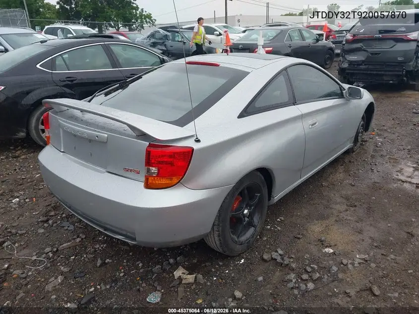 2002 Toyota Celica Gts VIN: JTDDY32T920057870 Lot: 45375064
