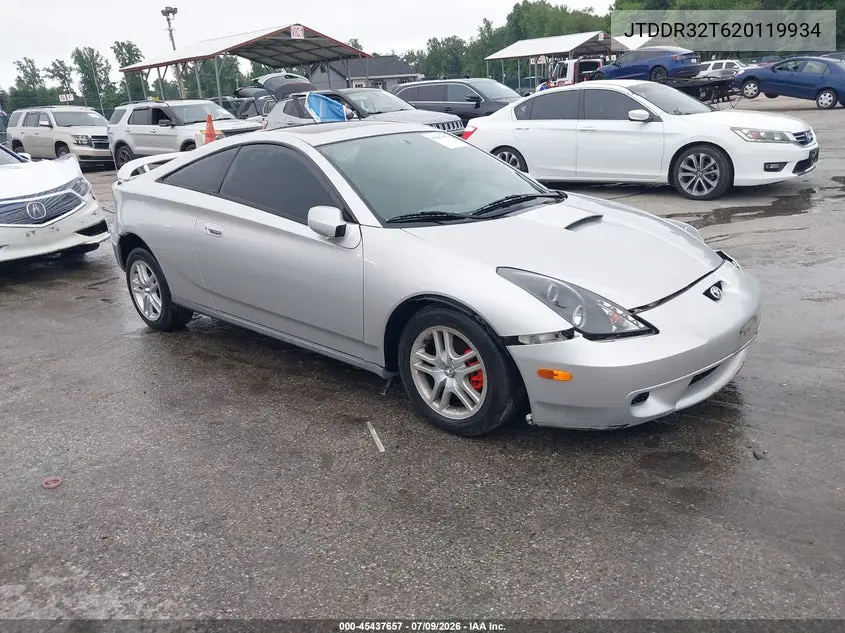 2002 Toyota Celica Gt VIN: JTDDR32T620119934 Lot: 45437657
