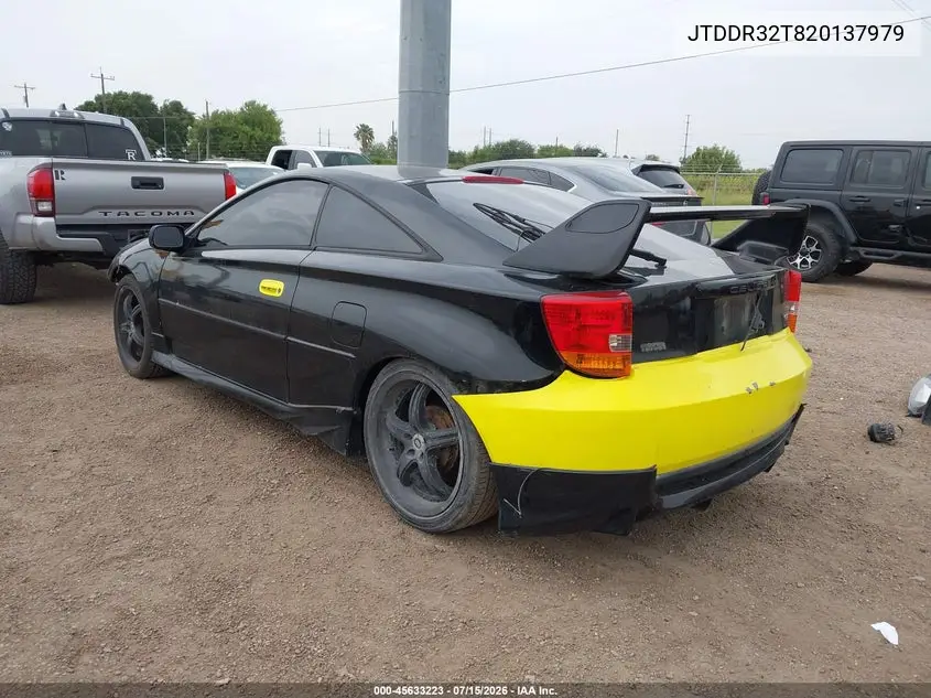2002 Toyota Celica Gt VIN: JTDDR32T820137979 Lot: 45633223