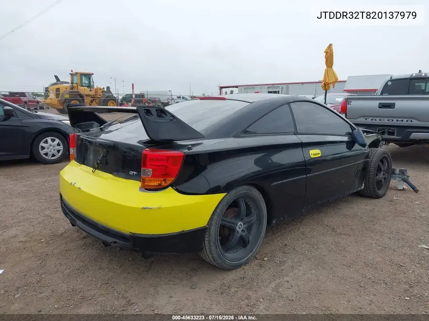 2002 Toyota Celica Gt VIN: JTDDR32T820137979 Lot: 45633223