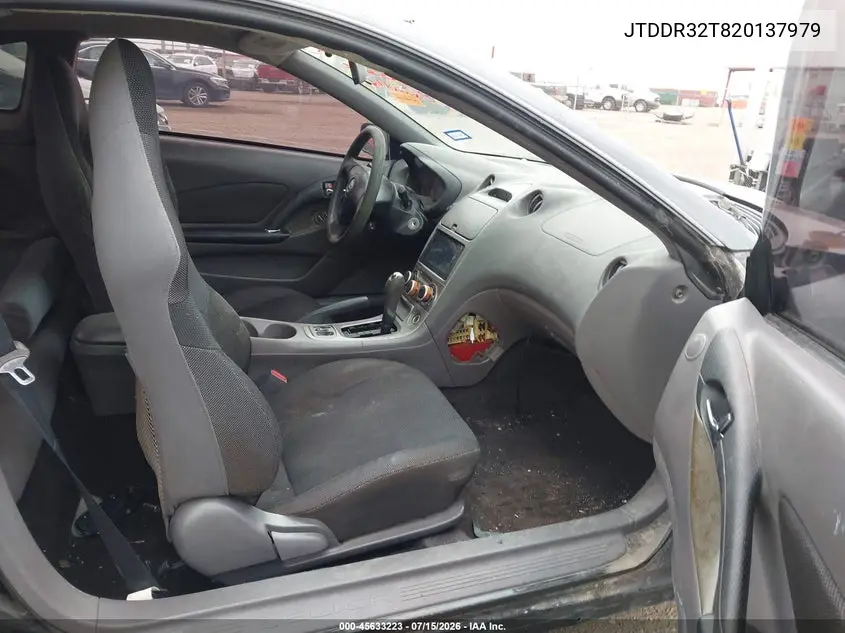 2002 Toyota Celica Gt VIN: JTDDR32T820137979 Lot: 45633223