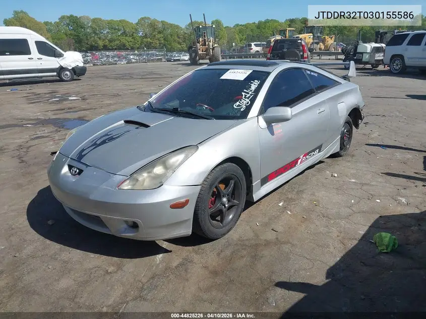 2003 Toyota Celica Gt VIN: JTDDR32T030155586 Lot: 44825226