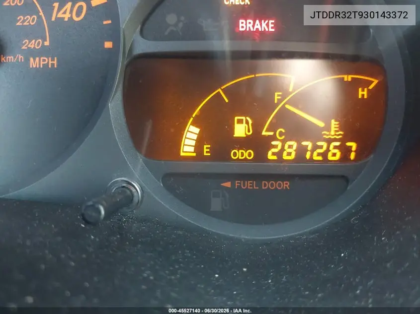 2003 Toyota Celica Gt VIN: JTDDR32T930143372 Lot: 45527140