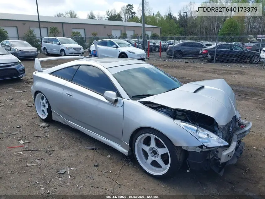 2004 Toyota Celica Gt VIN: JTDDR32T640173379 Lot: 44780922