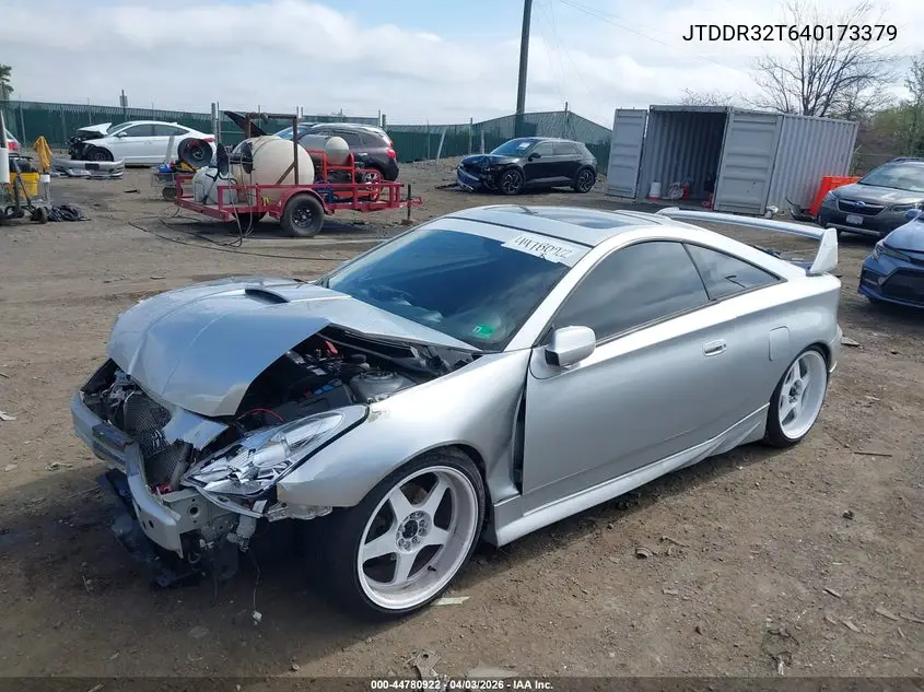 2004 Toyota Celica Gt VIN: JTDDR32T640173379 Lot: 44780922