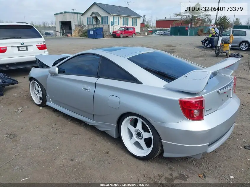 2004 Toyota Celica Gt VIN: JTDDR32T640173379 Lot: 44780922