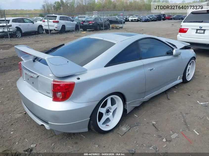 2004 Toyota Celica Gt VIN: JTDDR32T640173379 Lot: 44780922