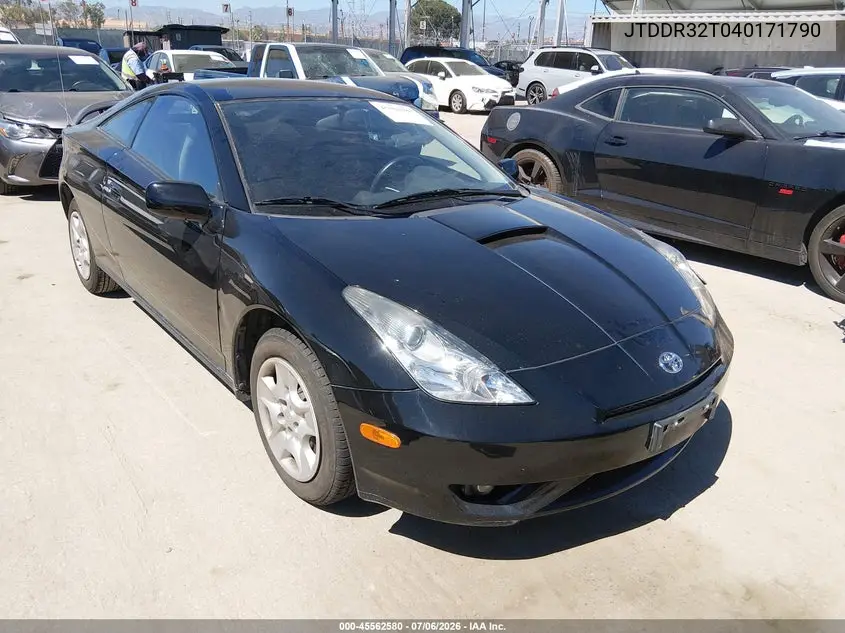 2004 Toyota Celica Gt VIN: JTDDR32T040171790 Lot: 45562580