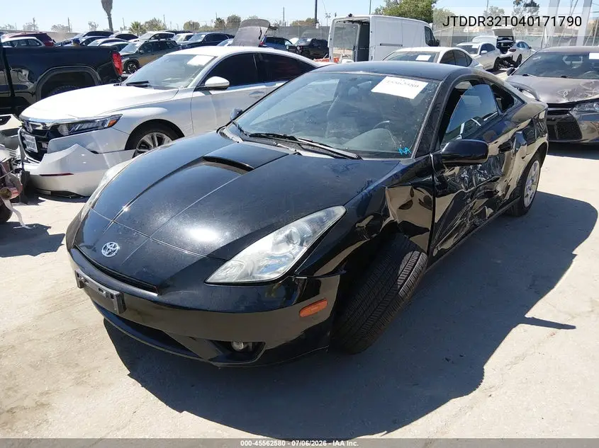 2004 Toyota Celica Gt VIN: JTDDR32T040171790 Lot: 45562580