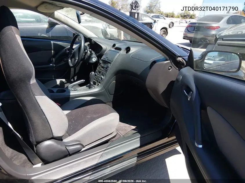 2004 Toyota Celica Gt VIN: JTDDR32T040171790 Lot: 45562580