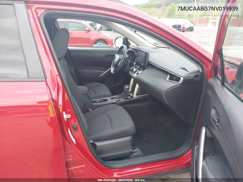 2022 Toyota Corolla Cross Le VIN: 7MUCAABG7NV019939 Lot: 45204308
