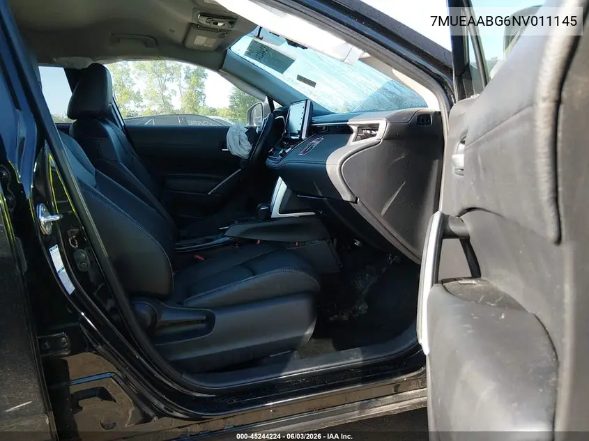 2022 Toyota Corolla Cross Xle VIN: 7MUEAABG6NV011145 Lot: 45244224