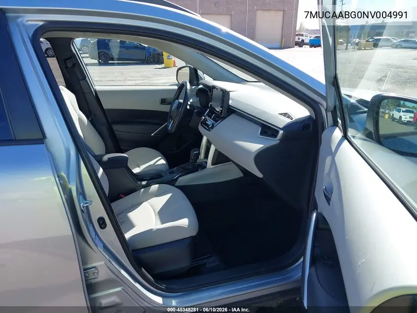 2022 Toyota Corolla Cross Le VIN: 7MUCAABG0NV004991 Lot: 45348281