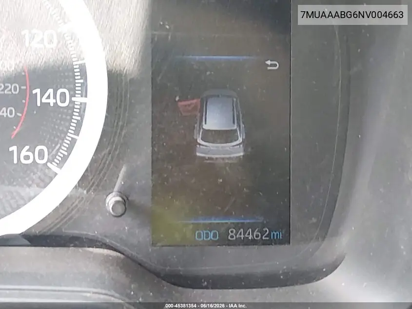 2022 Toyota Corolla Cross L VIN: 7MUAAABG6NV004663 Lot: 45381354