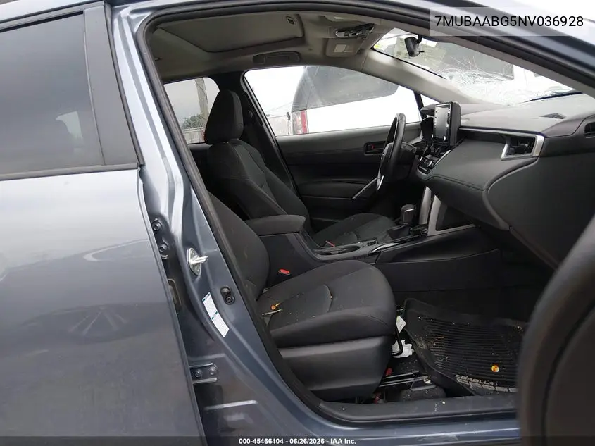 2022 Toyota Corolla Cross Le VIN: 7MUBAABG5NV036928 Lot: 45466404