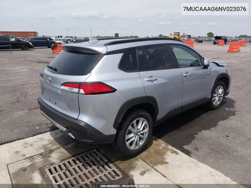 2022 Toyota Corolla Cross Le VIN: 7MUCAAAG6NV023076 Lot: 45468052