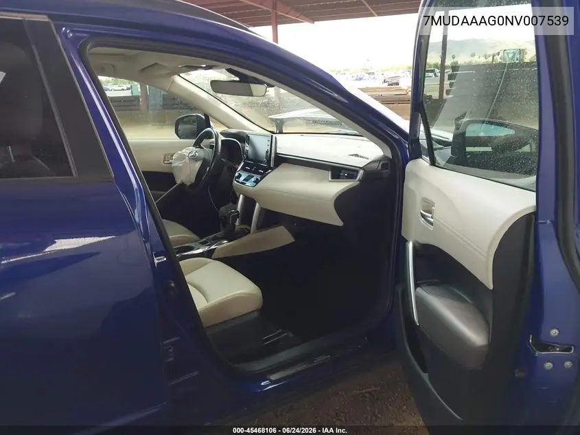 2022 Toyota Corolla Cross Xle VIN: 7MUDAAAG0NV007539 Lot: 45468106