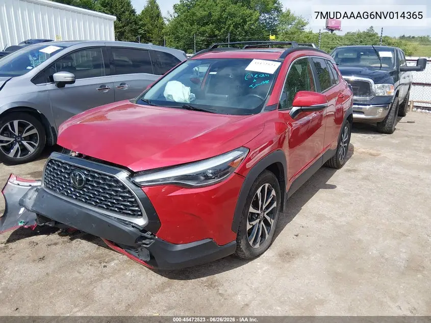 2022 Toyota Corolla Cross Xle VIN: 7MUDAAAG6NV014365 Lot: 45472523