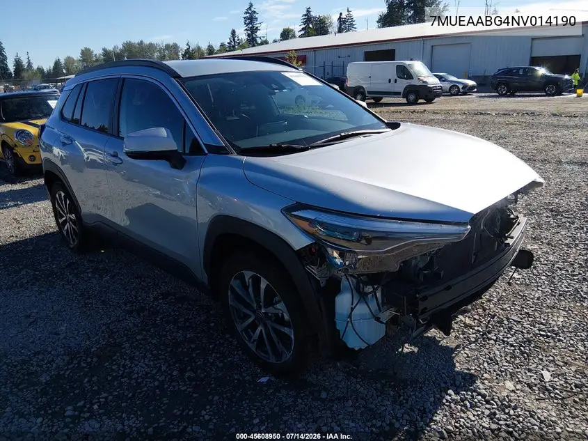 2022 Toyota Corolla Cross Xle VIN: 7MUEAABG4NV014190 Lot: 45608950