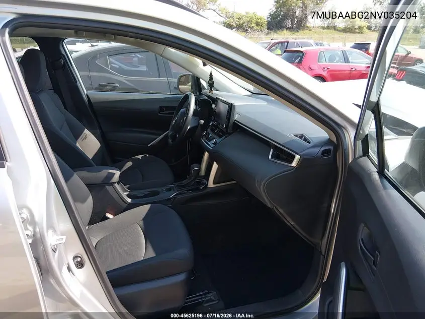 2022 Toyota Corolla Cross Le VIN: 7MUBAABG2NV035204 Lot: 45625196