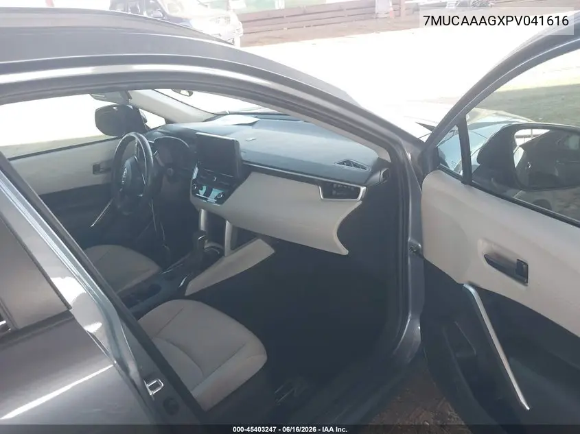 2023 Toyota Corolla Cross Le VIN: 7MUCAAAGXPV041616 Lot: 45403247
