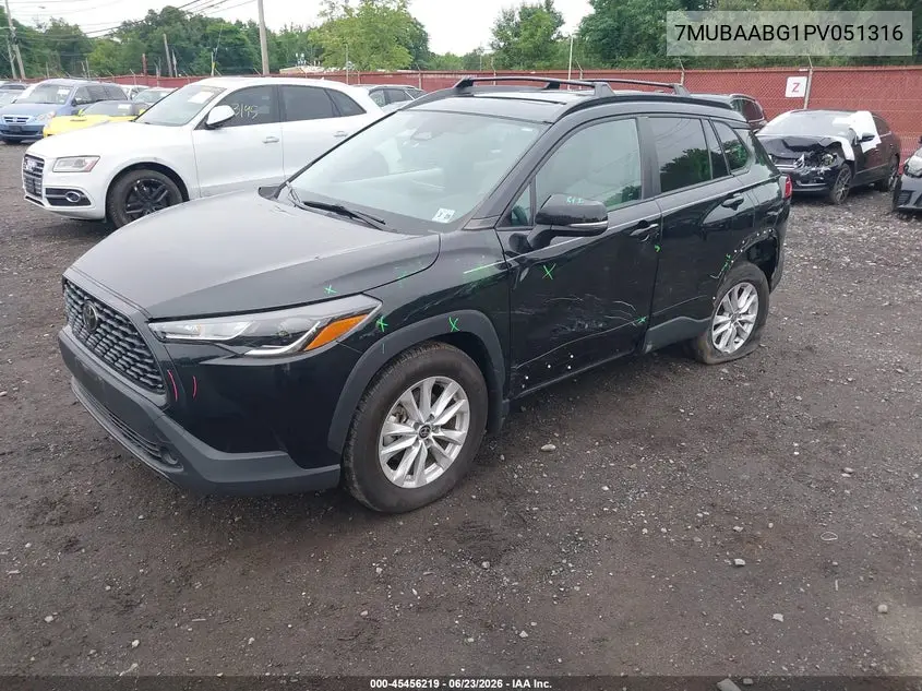 2023 Toyota Corolla Cross Le VIN: 7MUBAABG1PV051316 Lot: 45456219