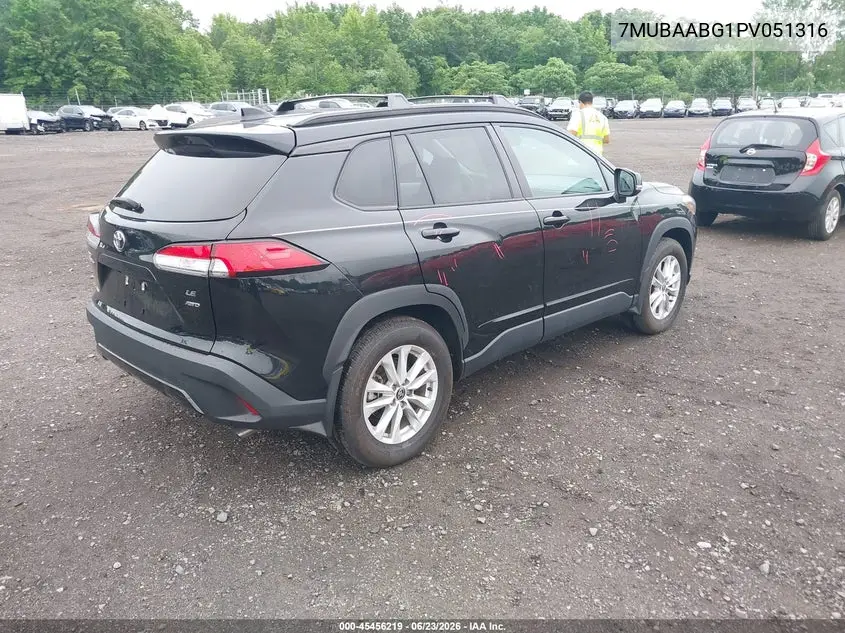 2023 Toyota Corolla Cross Le VIN: 7MUBAABG1PV051316 Lot: 45456219