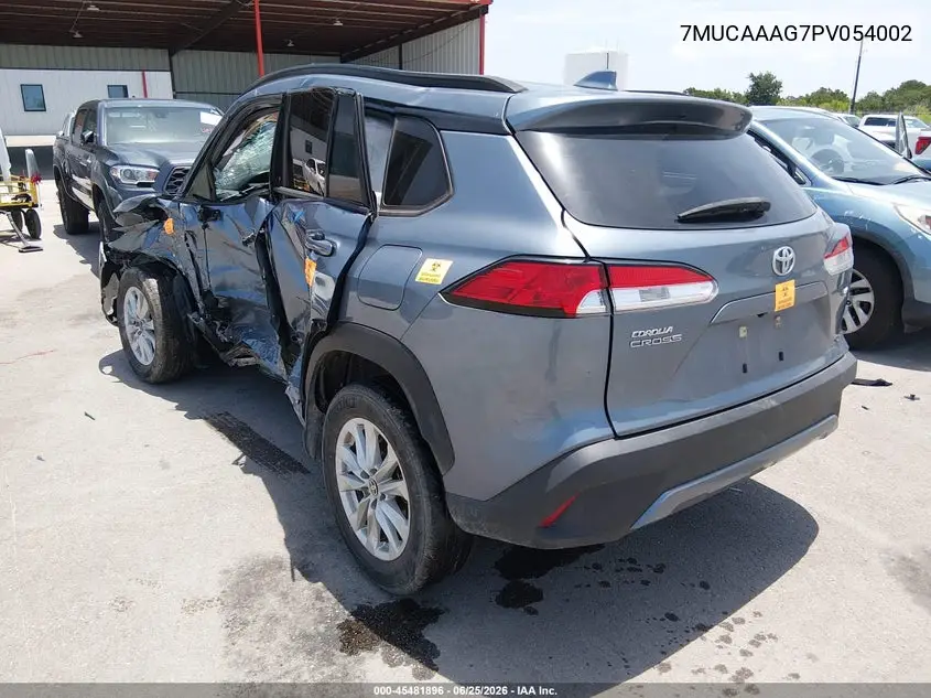 2023 Toyota Corolla Cross Le VIN: 7MUCAAAG7PV054002 Lot: 45481896