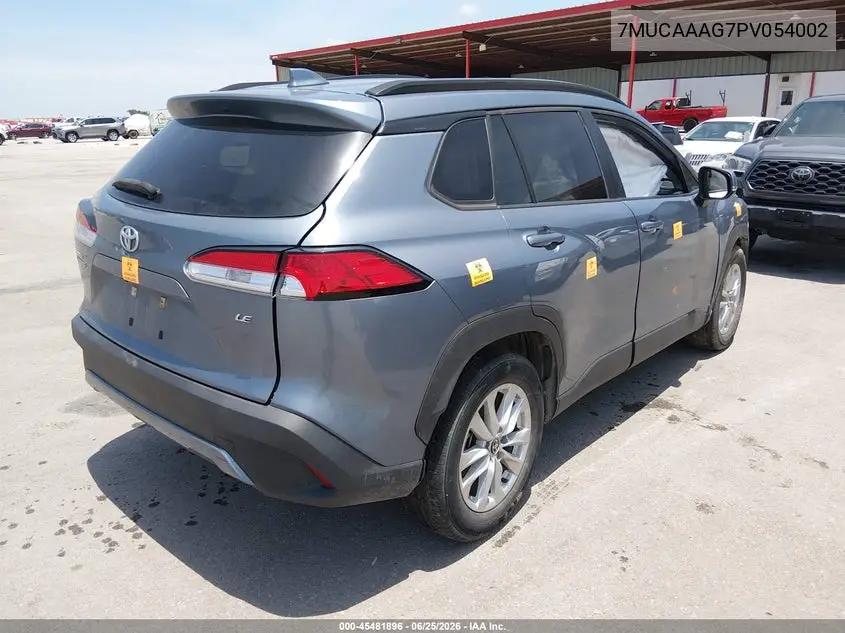 2023 Toyota Corolla Cross Le VIN: 7MUCAAAG7PV054002 Lot: 45481896