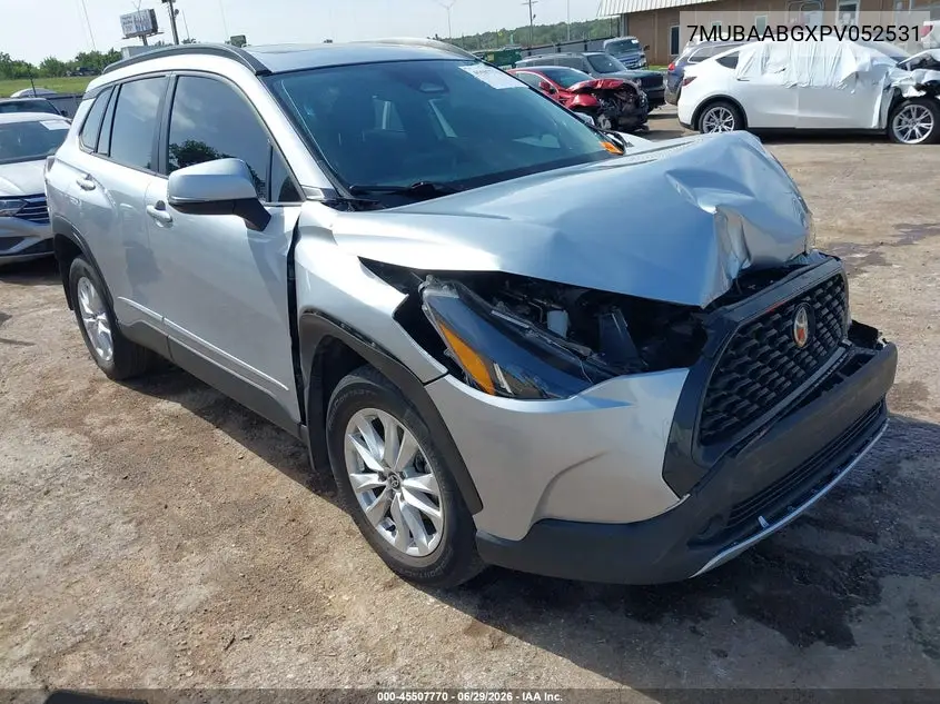 2023 Toyota Corolla Cross Le VIN: 7MUBAABGXPV052531 Lot: 45507770