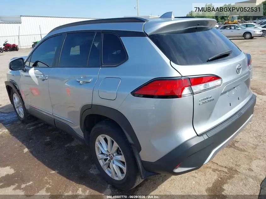 2023 Toyota Corolla Cross Le VIN: 7MUBAABGXPV052531 Lot: 45507770