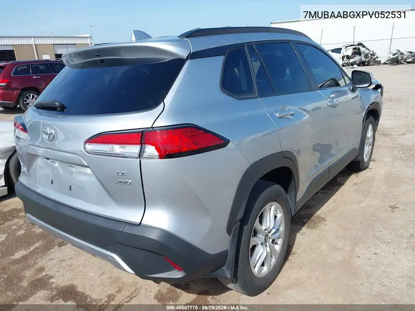 2023 Toyota Corolla Cross Le VIN: 7MUBAABGXPV052531 Lot: 45507770