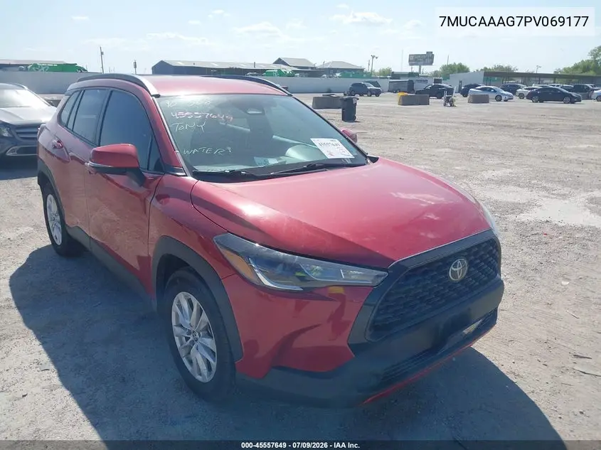 2023 Toyota Corolla Cross Le VIN: 7MUCAAAG7PV069177 Lot: 45557649